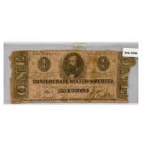 1863 LG $1 Confederate Note