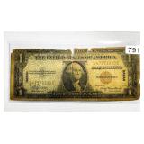 1935 WWII Hawaii Issue $1 Silver Certificate