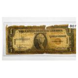 1835 WWII Hawaii Issue $1 Silver Certificate