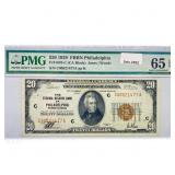 1929 Bank of Philadelphia, PA $20 Legal Tender