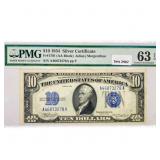 1934 $10 Silver Cert. PMG Ch UNC 63