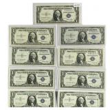 (9) $1 Silver Cert.'s ((5) 1935, (4) 1957)