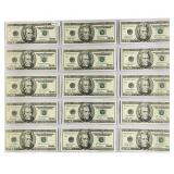 (15) 1999 $20 Consec Fed Reserve Notes w/ Stars