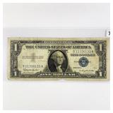 1957 B Silver $1 Silver Certificate LIGHLTY CIRC