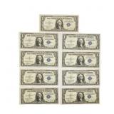 (9) 1935 C Consec $1 Silver Cert.'s