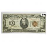 1934 A WW2 Hawaii $20 Fed Reserve Note