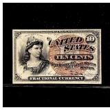 1863 Series 10c Fractional Currency UNC