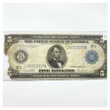 1914 LG $5 Fed. Reserve Note