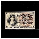 1863 Series 10c Fractional Currency UNC