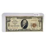 1929 Bank of Celina, OH $10 Legal Tender Note