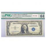 1935 $1 Silver Cert. PMG Ch UNC 64