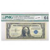 1935 $1 Silver Cert. PMG Ch UNC 64