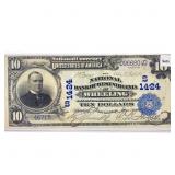 1902 LG $10 Bank of Wheeling, WV $10 Legal Tender