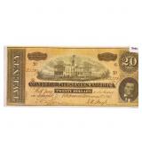 1864 LG Confederate States $20 Legal Note
