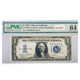 1934 $1 Silver Cert. PMG Ch UNC 64