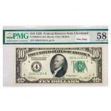1928 $10 Fed. Reserve Note PMG Ch AU 58