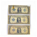 (3) 1923 LG $1 Silver Cert.'s