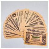 (49) 1900's Wrigely's 5 Share Coupons