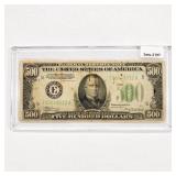 1934-A $500 Five Hundred Dollar Fed. Reserve Note
