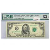 1935 D $50 Fed Reserve Note PMG Ch UNC 63