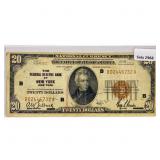 1929 Bank of NY, NY $20 Legal Tender Note