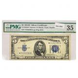 1934 D $5 Silver Cert. PMG Ch VF 35