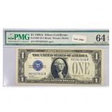 1928 A $1 Silver Cert. PMG Ch UNC 64