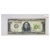 1934 $500 Fed Reserve Note