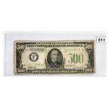 1934A $500 Five Hundred Dollar Fed. Reserve Note