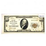 1929 Wellston Bank, MI $10 Ten Dollar Legal