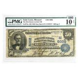 1915 LG $50 Saint Louis MO Nat. Bank Note PMG-10