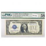 1928 B $1 Silver Cert. PMG Ch AU 58