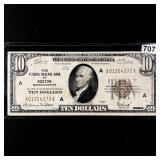 1929 $10 Dollar Boston MA National Bank Note