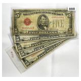 (5) $5 Legal Tender Notes - CIRC