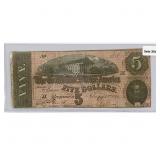 1864 LG Confederate $5 Note