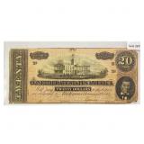 1864 LG $20 Confederate Note