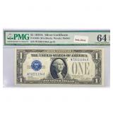 1928 A $1 Silver Cert. PMG Ch UNC 64
