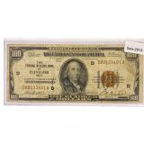 1929 Bank of Cleveland, OH $100 Legal Tender Note