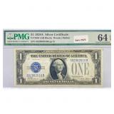 1928 A $1 Silver Cert. PMG Ch UNC 64
