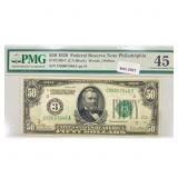 1928 $50 Fed Reserve Note PMG Ch EF 45