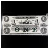 1800's $1 DOLLAR, NEW ENGLAND COMMERICAL BANK