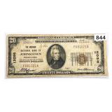 1929 $20 Johnstown, PA National Bank Note