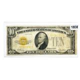 1928 $10 Ten Dollar Gold Certificate -