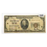 1929 $20 New York, NY National Bank Note