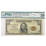 1929 Bank of Minneapolis, MN $50 Legal Tender