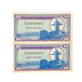 Series 681 Military Payment 10 Cent Cert.