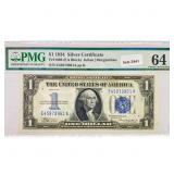 1934 $1 Silver Cert. PMG Ch UNC 64