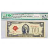 1928 C $2 Legal Tender Note PMG GEM UNC 65