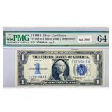 1934 $1 Silver Cert. PMG Ch UNC 64