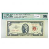 1953 Star $2 Legal Tender Note PMG GEM UNC 66